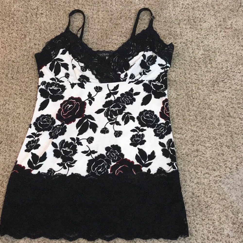 WHBM lace/floral tank